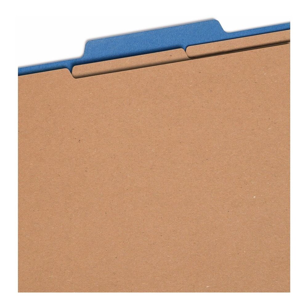 Smead SafeSHIELD 2/5 Tab Cut Letter Recycled Classification Folder - 8 1/2" x 11" - 3" Expansion - 2 x 2S Fastener - 2" for Folder - Top Tab Location - Right of Center Tab Position - 3 Divider - 25 pt. Picture 11