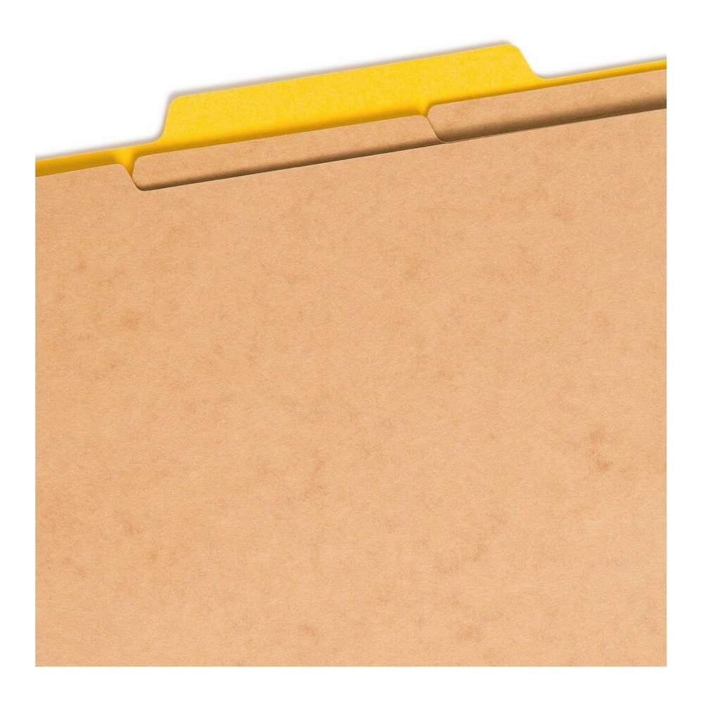 Smead SafeSHIELD 2/5 Tab Cut Letter Recycled Classification Folder - 8 1/2" x 11" - 3" Expansion - 2 x 2S Fastener - 2" for Folder - Top Tab Location - Right of Center Tab Position - 3 Divider - 25 pt. Picture 10