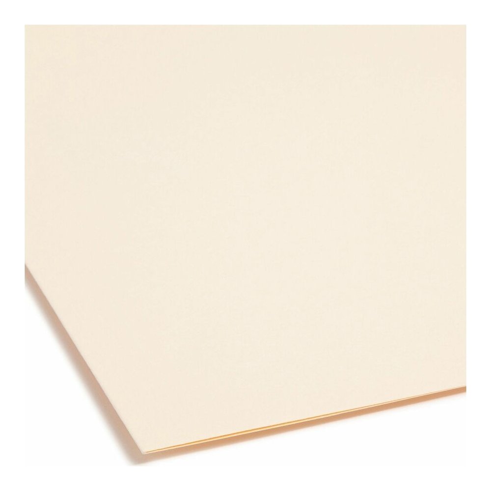 Smead Straight Tab Cut Letter Recycled Fastener Folder - 8 1/2" x 11" - 3/4" Expansion - 1 x 2K Fastener - 2" for Folder - 11 pt. - 2 Plys - Manila - Reinforced Tab - 10% Recycled - 50 / Box. Picture 8