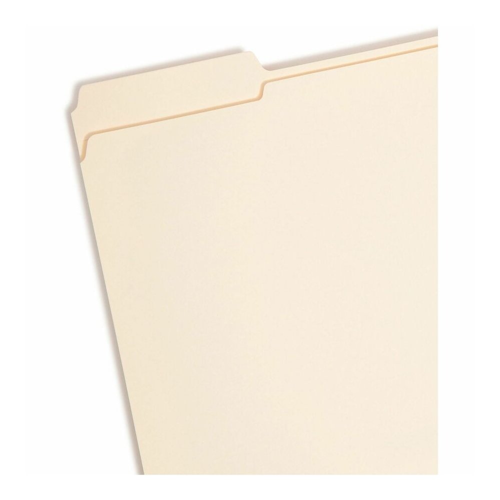 Smead 1/3 Tab Cut Letter Recycled Fastener Folder - 8 1/2" x 11" - 3/4" Expansion - 1 x 2K Fastener - 2" for Folder - Top Tab Location - Assorted Tab Position - 11 pt. - 2 Plys - Manila - Reinforced T. Picture 10