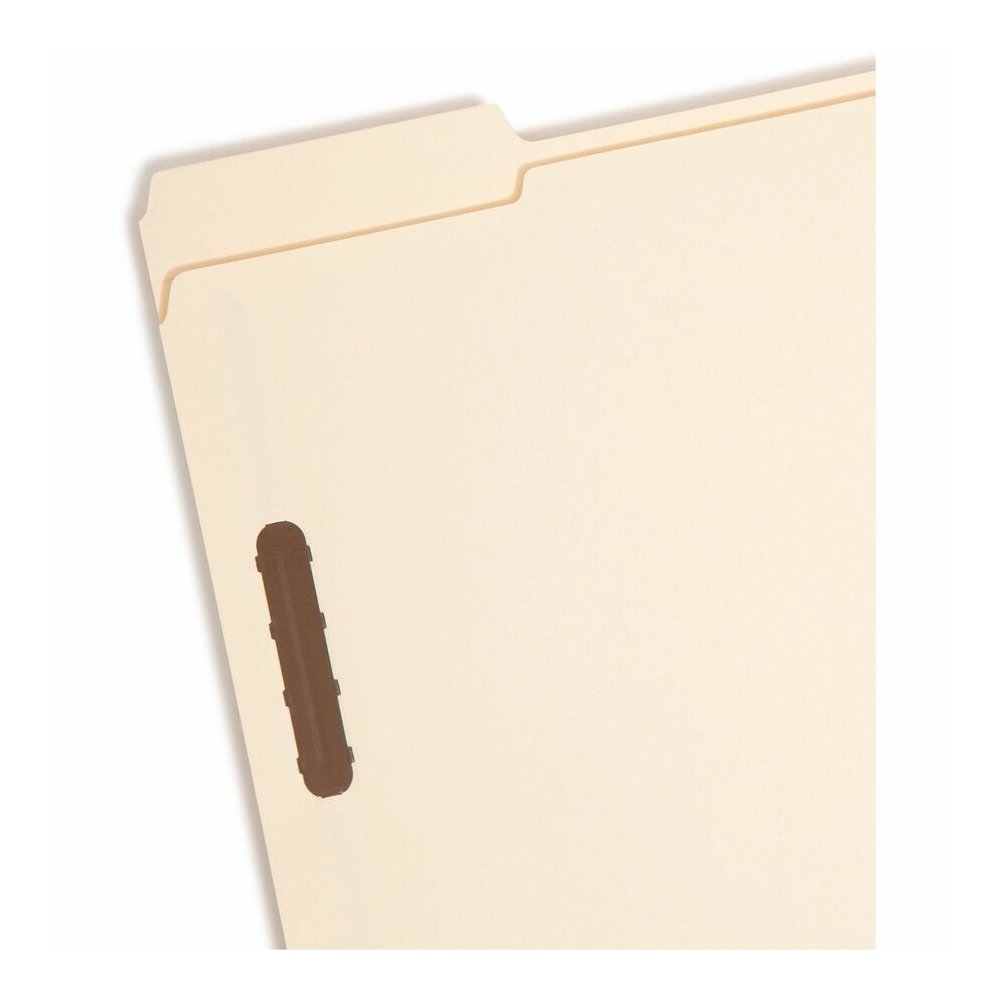 Smead 1/3 Tab Cut Letter Recycled Fastener Folder - 8 1/2" x 11" - 3/4" Expansion - 2 x 2K Fastener - 2" for Folder - Top Tab Location - Assorted Tab Position - 11 pt. - 2 Plys - Manila - Reinforced T. Picture 11