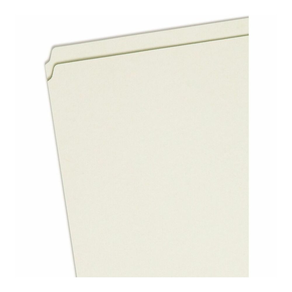 Smead Straight Tab Cut Letter Recycled Fastener Folder - 8 1/2" x 11" - 2" Expansion - 2 x 2S Fastener - 2" for Folder - 25 pt. - Pressboard - Gray/Green - Tear Resistant - 100% Recycled - 25 / Box. Picture 7