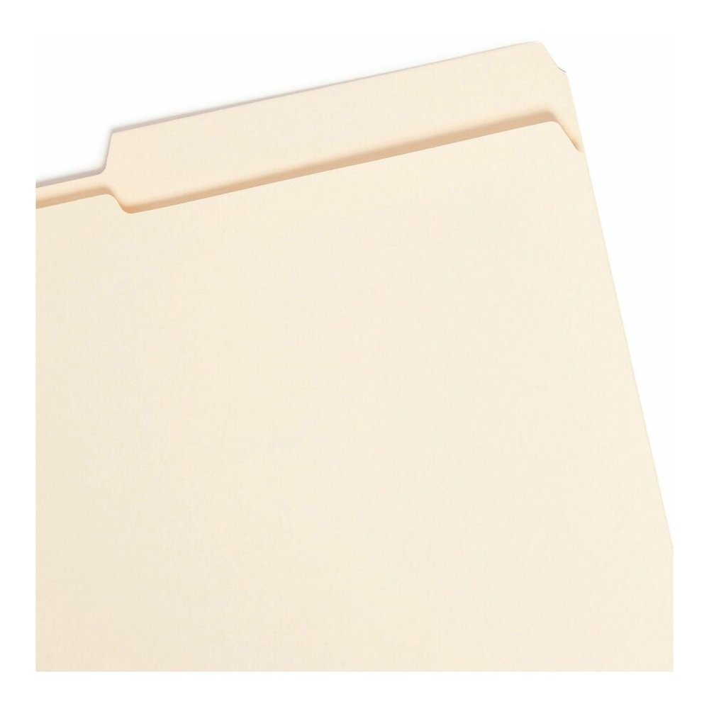 Smead 2/5 Tab Cut Legal Recycled Top Tab File Folder - 8 1/2" x 14" - 3/4" Expansion - Top Tab Location - Right Tab Position - 11 pt. - 2 Plys - Manila - Rounded Corner, Durable, Reinforced Tab - 10% . Picture 8