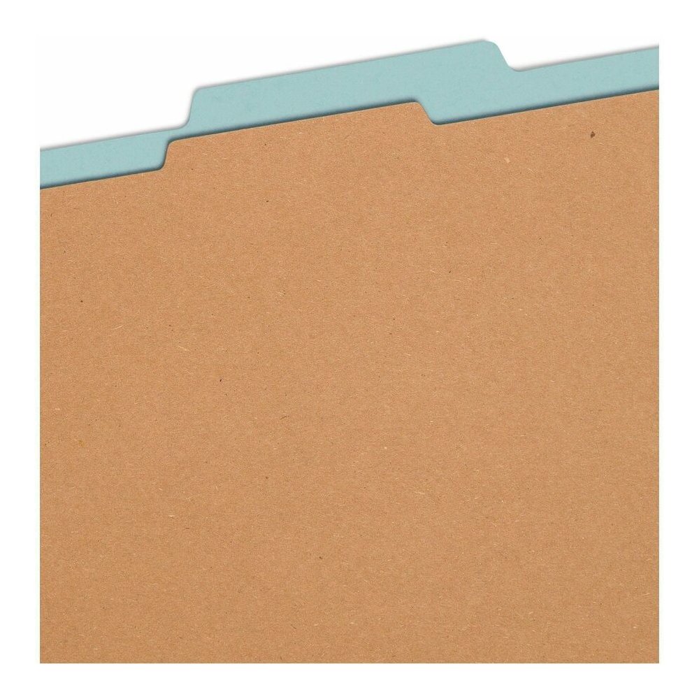 Smead SafeSHIELD 2/5 Tab Cut Legal Recycled Classification Folder - 8 1/2" x 14" - 2" Expansion - 2 x 2S Fastener - 2" for Folder - Top Tab Location - Right of Center Tab Position - 1 Divider - 25 pt.. Picture 10