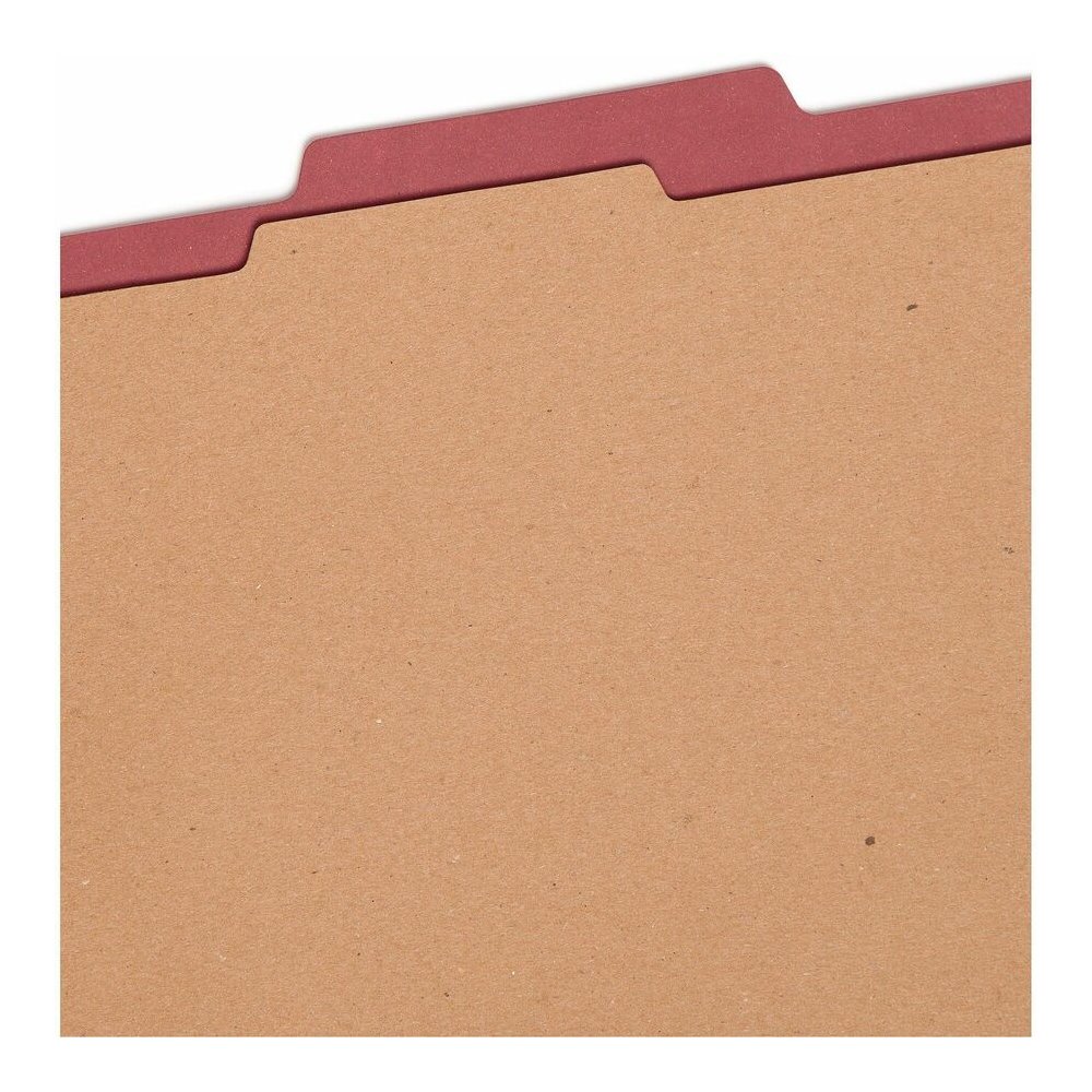 Smead SafeSHIELD 2/5 Tab Cut Legal Recycled Classification Folder - 8 1/2" x 14" - 2" Expansion - 2 x 2S Fastener - 2" for Folder - Top Tab Location - Right of Center Tab Position - 1 Divider - 25 pt.. Picture 7