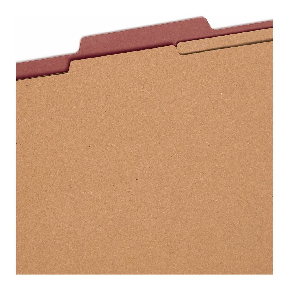 Smead SafeSHIELD 2/5 Tab Cut Legal Recycled Classification Folder - 8 1/2" x 14" - 2" Expansion - 2 x 2S Fastener - 2" for Folder - Top Tab Location - Right of Center Tab Position - 2 Divider - 25 pt.. Picture 8
