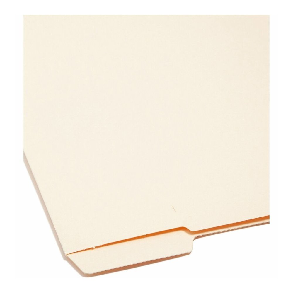 Smead Shelf-Master 1/3 Tab Cut Letter Recycled End Tab File Folder - 8 1/2" x 11" - 3/4" Expansion - End Tab Location - Assorted Tab Position - 11 pt. - 2 Plys - Manila - Reinforced Tab, Embossed - 10. Picture 8