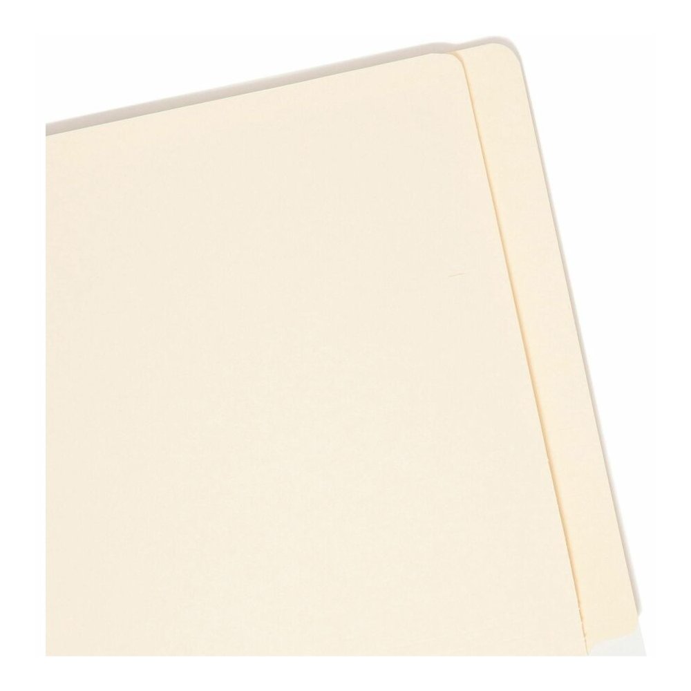 Smead Straight Tab Cut Letter Recycled End Tab File Folder - 8 1/2" x 11" - 3/4" Expansion - 14 pt. - 2 Plys - Manila - Embossed - 10% Recycled - 100 / Box. Picture 6