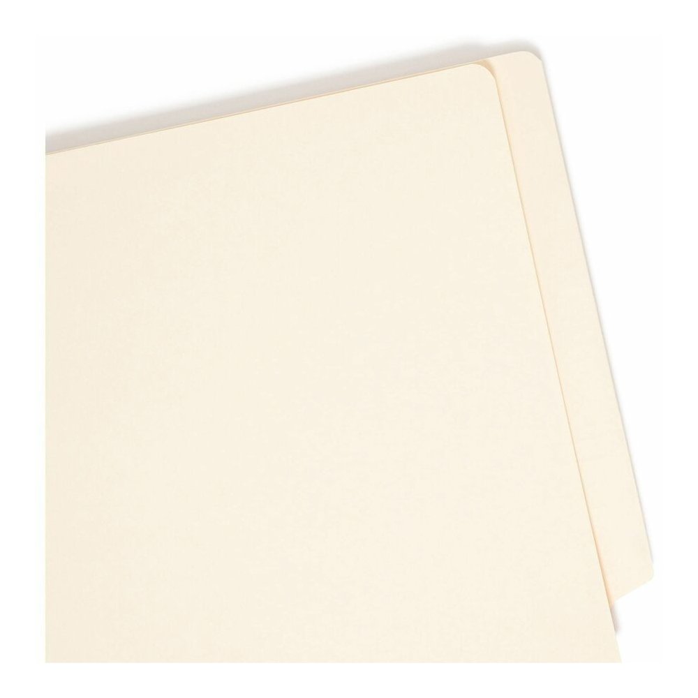 Smead Straight Tab Cut Letter Recycled End Tab File Folder - 8 1/2" x 11" - 1 1/2" Expansion - 14 pt. - 2 Plys - Manila - Reinforced, Embossed - 10% Recycled - 50 / Box. Picture 10