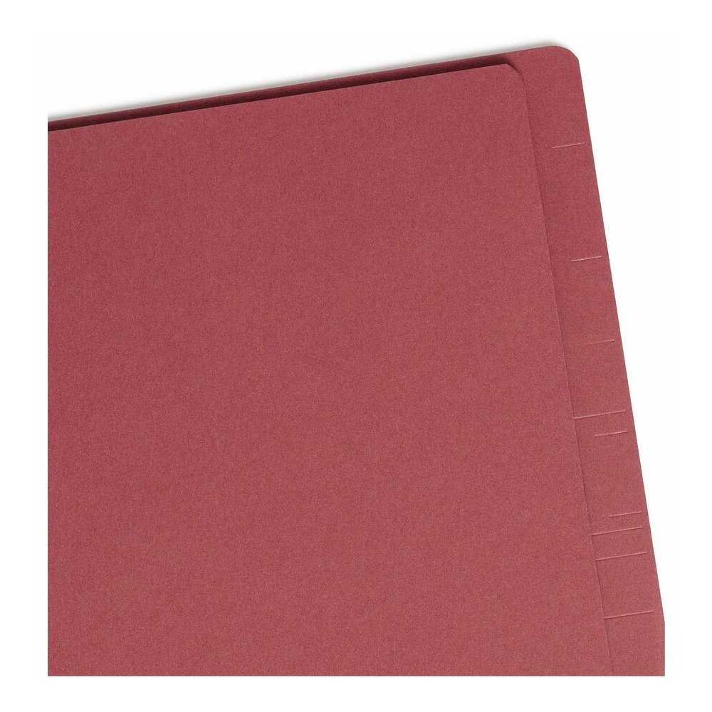 Smead Straight Tab Cut Letter Recycled Classification Folder - 8 1/2" x 11" - 2" Expansion - 2 x 2S Fastener - 2" for Folder - End Tab Location - 2 Divider - 25 pt. - Pressboard - Bright Red - 100% Re. Picture 6