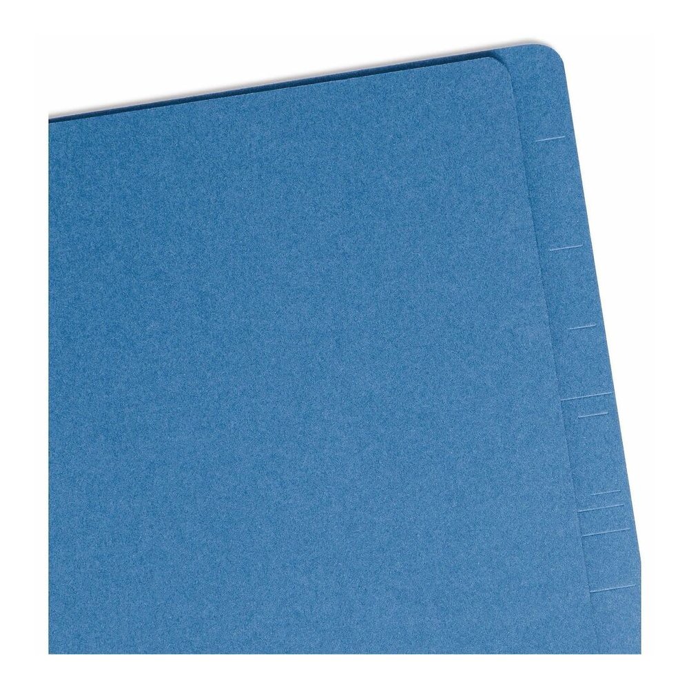 Smead Straight Tab Cut Letter Recycled Classification Folder - 8 1/2" x 11" - 2" Expansion - 2 x 2S Fastener - 2" for Folder - End Tab Location - 2 Divider - 25 pt. - Pressboard - Dark Blue - 100% Rec. Picture 6