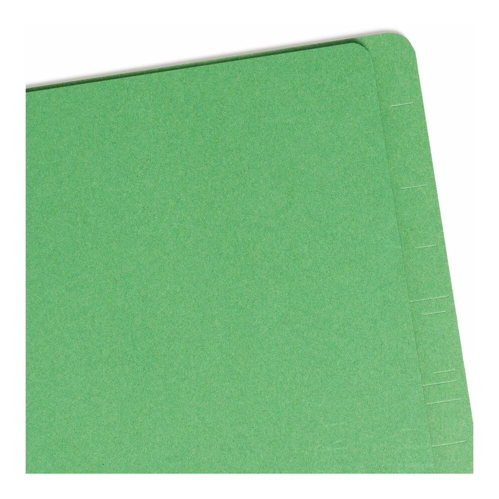 Smead Straight Tab Cut Letter Recycled Classification Folder - 8 1/2" x 11" - 2" Expansion - 2 x 2S Fastener - 2" for Folder - End Tab Location - 2 Divider - 25 pt. - Pressboard - Green - 100% Recycle. Picture 6