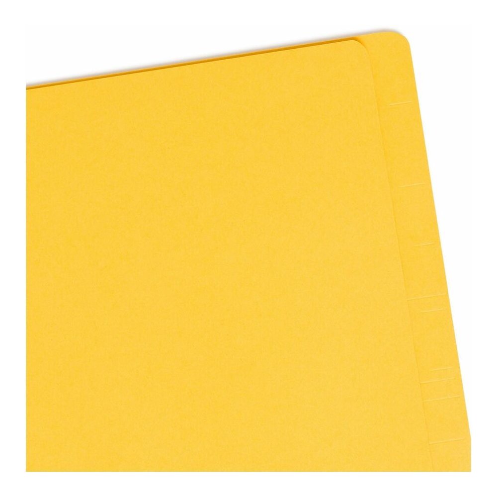 Smead Straight Tab Cut Letter Recycled Classification Folder - 8 1/2" x 11" - 2" Expansion - 2 x 2S Fastener - 2" for Folder - End Tab Location - 2 Divider - 23 pt. - Pressboard - Yellow - 100% Recycl. Picture 5