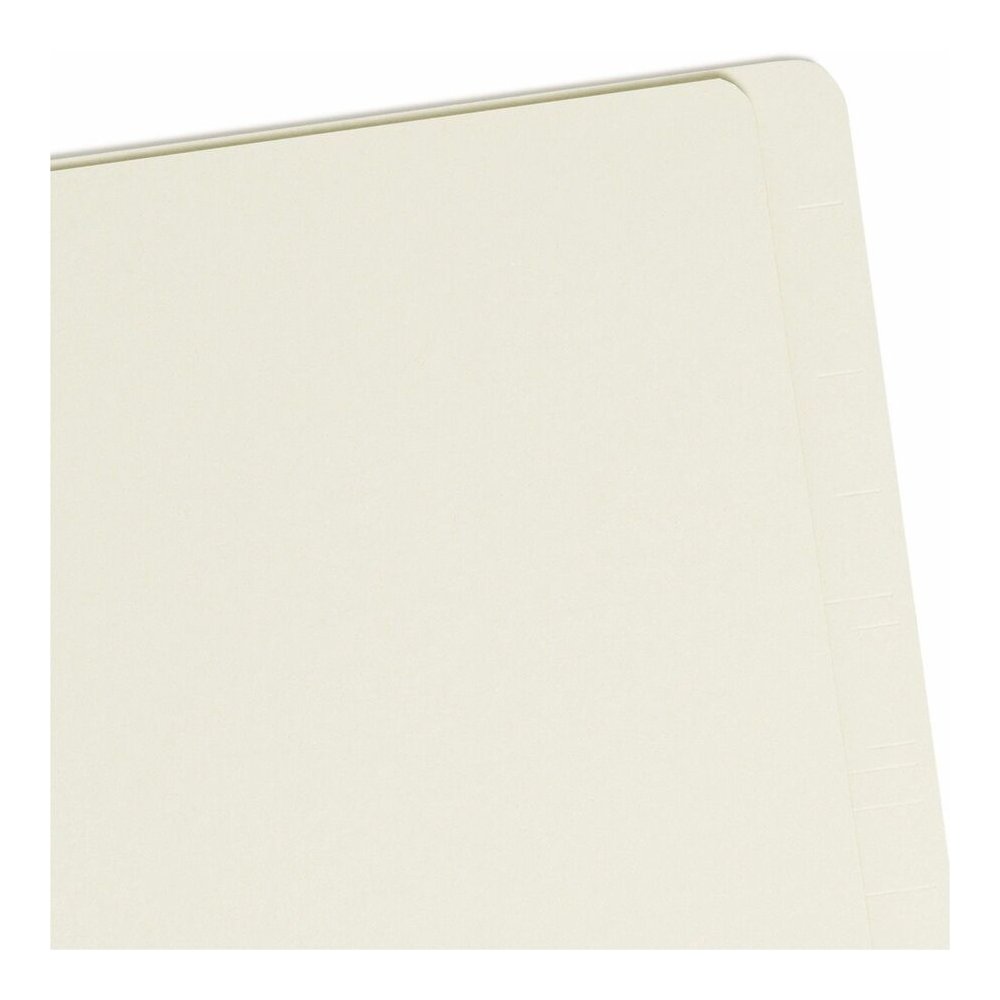 Smead Straight Tab Cut Letter Recycled Classification Folder - 8 1/2" x 11" - 3" Expansion - 2 x 2S Fastener - 2" for Folder, 1" for Divider - End Tab Location - 3 Divider - 25 pt. - Pressboard - Gray. Picture 6