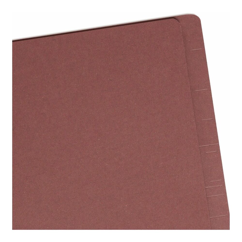Smead Straight Tab Cut Letter Recycled Classification Folder - 8 1/2" x 11" - 2" Expansion - 2 x 2S Fastener - 2" for Folder - End Tab Location - 2 Divider - 25 pt. - Pressboard - Red - Heavy Duty, Te. Picture 6