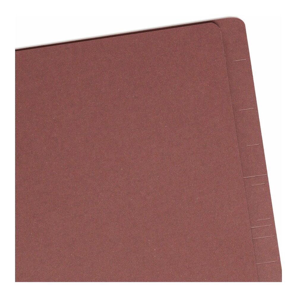 Smead Straight Tab Cut Legal Recycled Classification Folder - 8 1/2" x 14" - 2" Expansion - 2 x 2S Fastener - 2" for Folder - End Tab Location - 2 Divider - 25 pt. - Pressboard - Red - Heavy Duty, Tea. Picture 6
