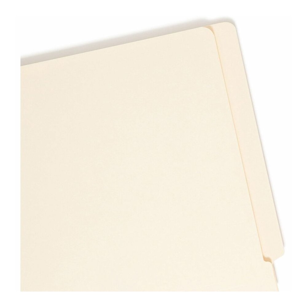 Smead Straight Tab Cut Letter Recycled Fastener Folder - 8 1/2" x 11" - 3/4" Expansion - 1 x 2B Fastener - 2" for Folder - End Tab Location - 11 pt. - 2 Plys - Manila - Reinforced Tab, Embossed - 10% . Picture 7