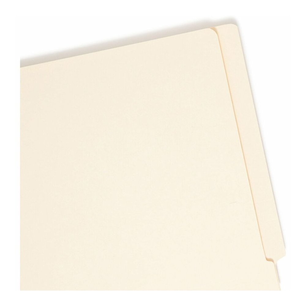 Smead Straight Tab Cut Letter Recycled Fastener Folder - 8 1/2" x 11" - 3/4" Expansion - 2 x 2B Fastener - 2" for Folder - End Tab Location - 11 pt. - 2 Plys - Manila - Reinforced Tab, Embossed - 10% . Picture 8