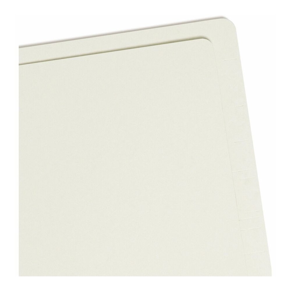 Smead Letter Recycled Fastener Folder - 8 1/2" x 11" - 1" Expansion - 2 x 2S Fastener - 2" for Folder - End Tab Location - 25 pt. - Pressboard - Gray, Green - Heavy Duty, Rounded Corner, Tear Resistan. Picture 6