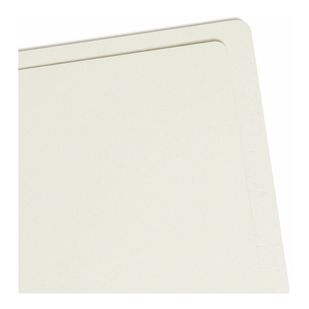 Smead Letter Recycled Fastener Folder - 8 1/2" x 11" - 2" Expansion - 2 x 2S Fastener - 2" for Folder - End Tab Location - 25 pt. - Pressboard - Gray/Green - Heavy Duty, Rounded Corner, Tear Resistant. Picture 6