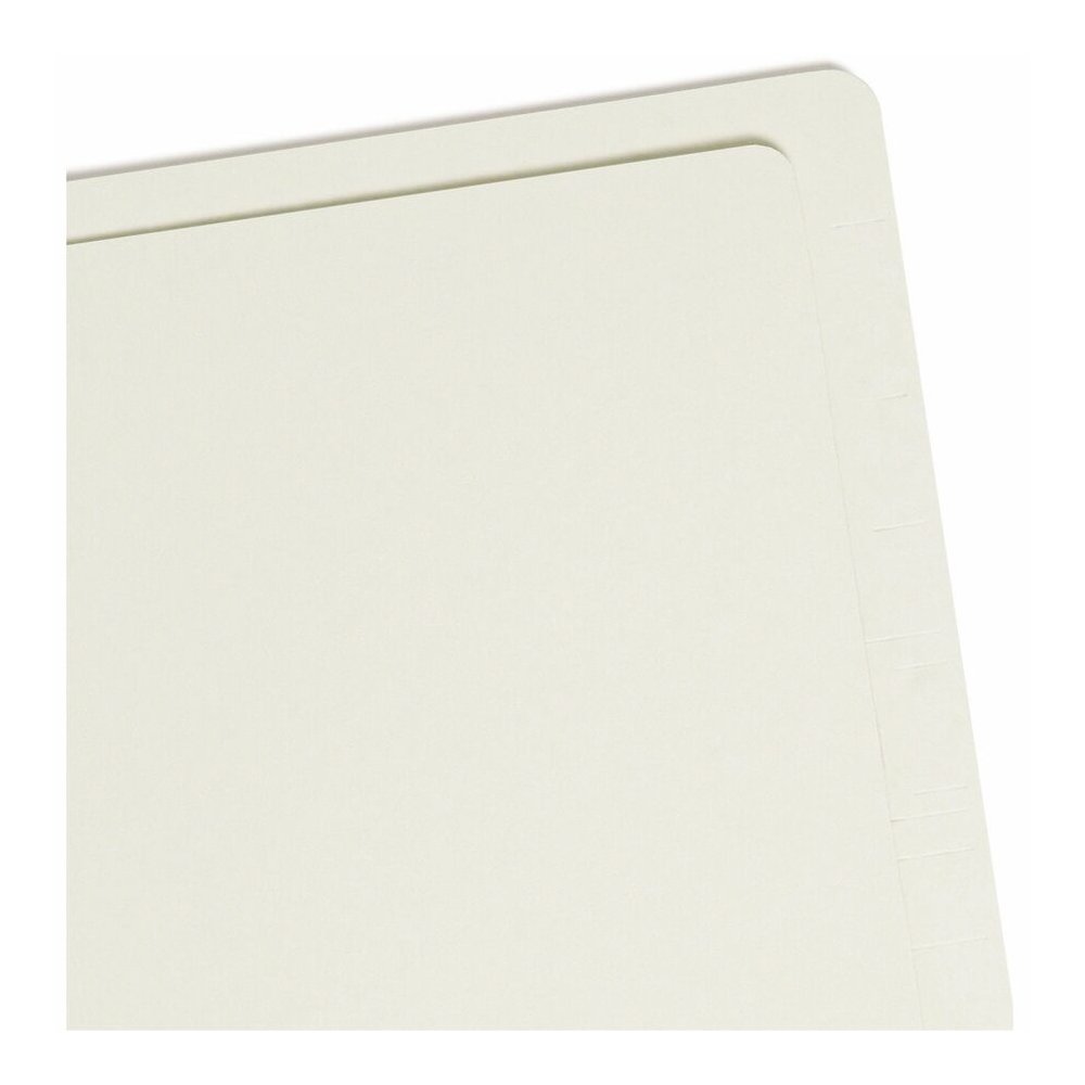Smead Legal Recycled Fastener Folder - 8 1/2" x 14" - 3" Expansion - 2 x 2S Fastener - 2" for Folder - End Tab Location - 25 pt. - Pressboard - Gray, Green - Heavy Duty, Rounded Corner, Tear Resistant. Picture 6