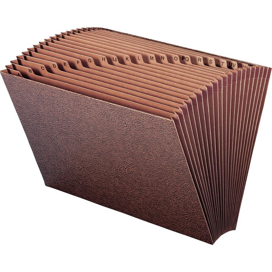 Smead TUFF Legal Recycled Expanding File - 8 1/2" x 14" - 7/8" Expansion - 21 Pocket - Redrope - Tear Resistant, Reinforced Gusset - 30% Recycled - 1 Each. Picture 6
