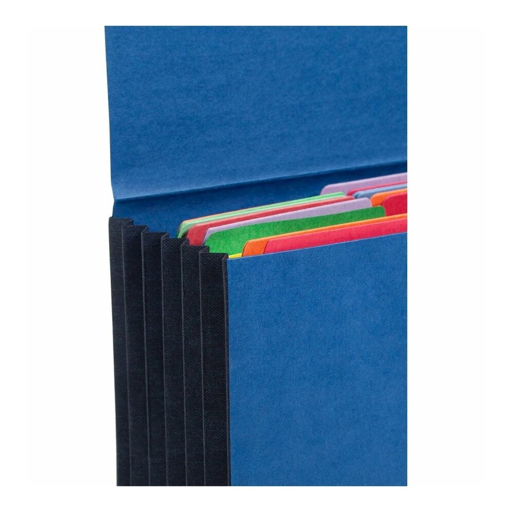 Smead Letter Recycled File Wallet - 8 1/2" x 11" - 5 1/4" Expansion - Navy - Elastic Closure, Reinforced Gusset, Tear Resistant - 10% Recycled - 1 Each. Picture 13