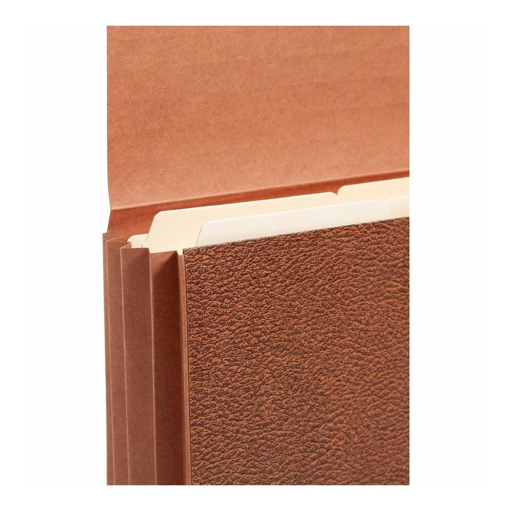 Smead Letter Recycled File Wallet - 8 1/2" x 11" - 3 1/2" Expansion - Redrope - Elastic Closure, Reinforced Gusset, Flap - 30% Recycled - 1 Each. Picture 14