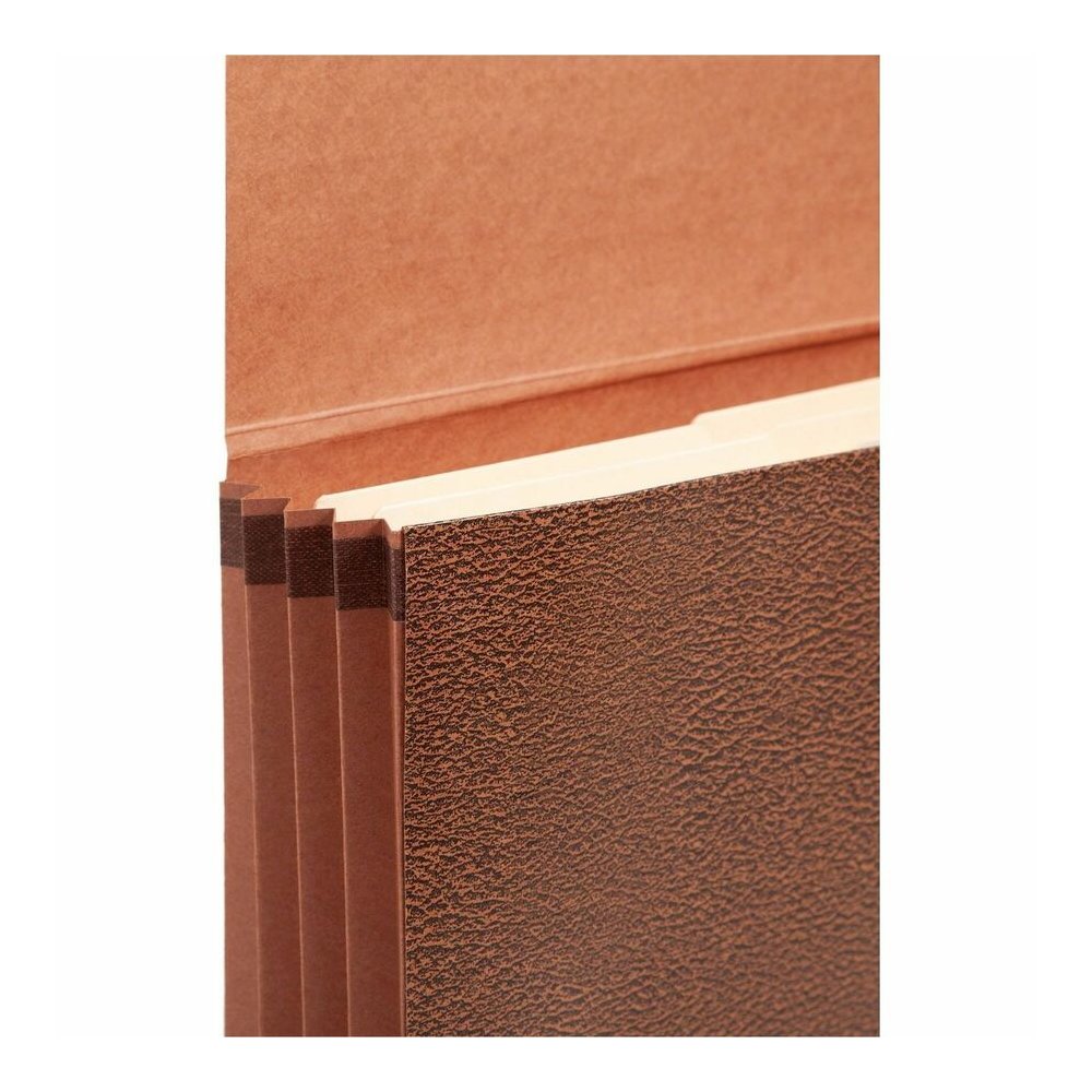 Smead Legal Recycled File Wallet - 8 1/2" x 14" - 3 1/2" Expansion - Redrope - Elastic Closure, Reinforced Gusset, Flap - 30% Recycled - 1 Each. Picture 13