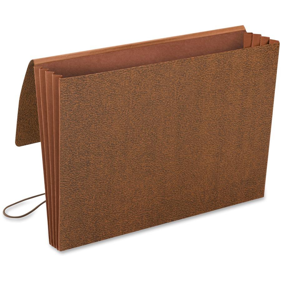 Smead Legal Recycled File Wallet - 8 1/2" x 14" - 3 1/2" Expansion - Redrope - Reinforced Gusset, Elastic Closure, Flap, Tear Resistant - 30% Recycled - 1 Each. Picture 8