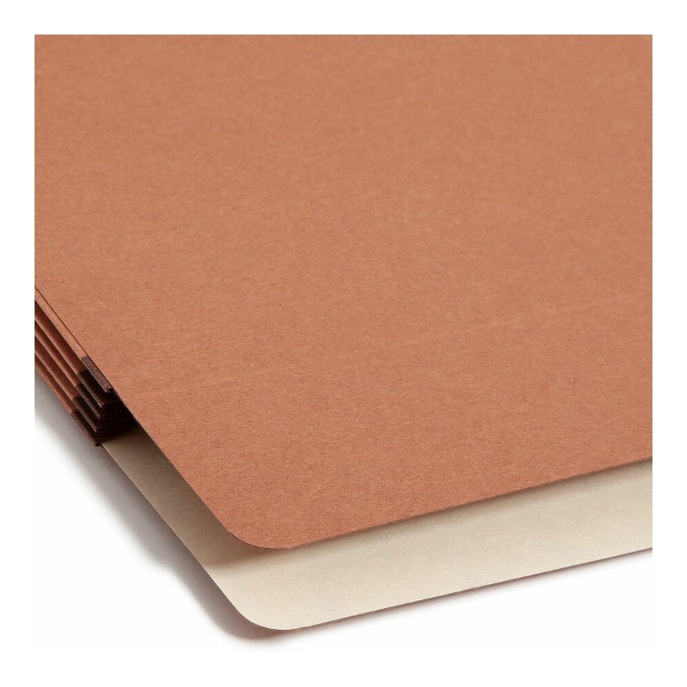 Smead Straight Tab Cut Letter Recycled File Pocket - 8 1/2" x 11" - 3 1/2" Expansion - Top Tab Location - 12.5 pt. - Redrope - Tear Proof, Tear Resistant, Rounded Corner, Reinforced Gusset - 30% Recyc. Picture 8