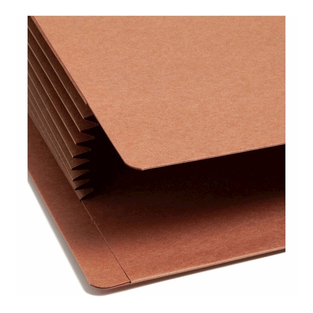 Smead TUFF Straight Tab Cut Letter Recycled File Pocket - 8 1/2" x 11" - 7" Expansion - 16.5 pt. - 2 Plys - Redrope - Rip Resistant, Tear Resistant, Reinforced Tab, Heavyweight Cover - 30% Recycled - . Picture 11