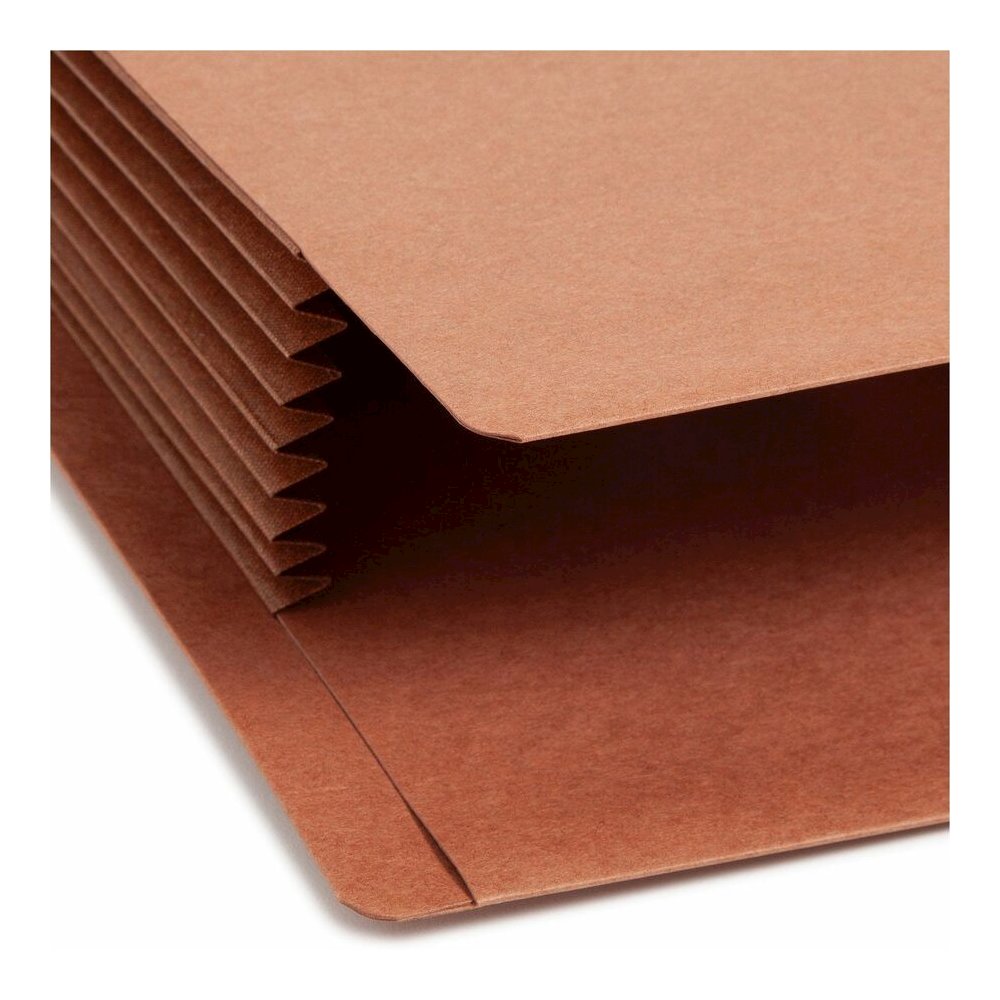 Smead TUFF Straight Tab Cut Legal Recycled File Pocket - 8 1/2" x 14" - 7" Expansion - 16.5 pt. - 2 Plys - Redrope - Tear Resistant, Reinforced Tab, Rip Resistant, Heavyweight Cover - 30% Recycled - 5. Picture 7