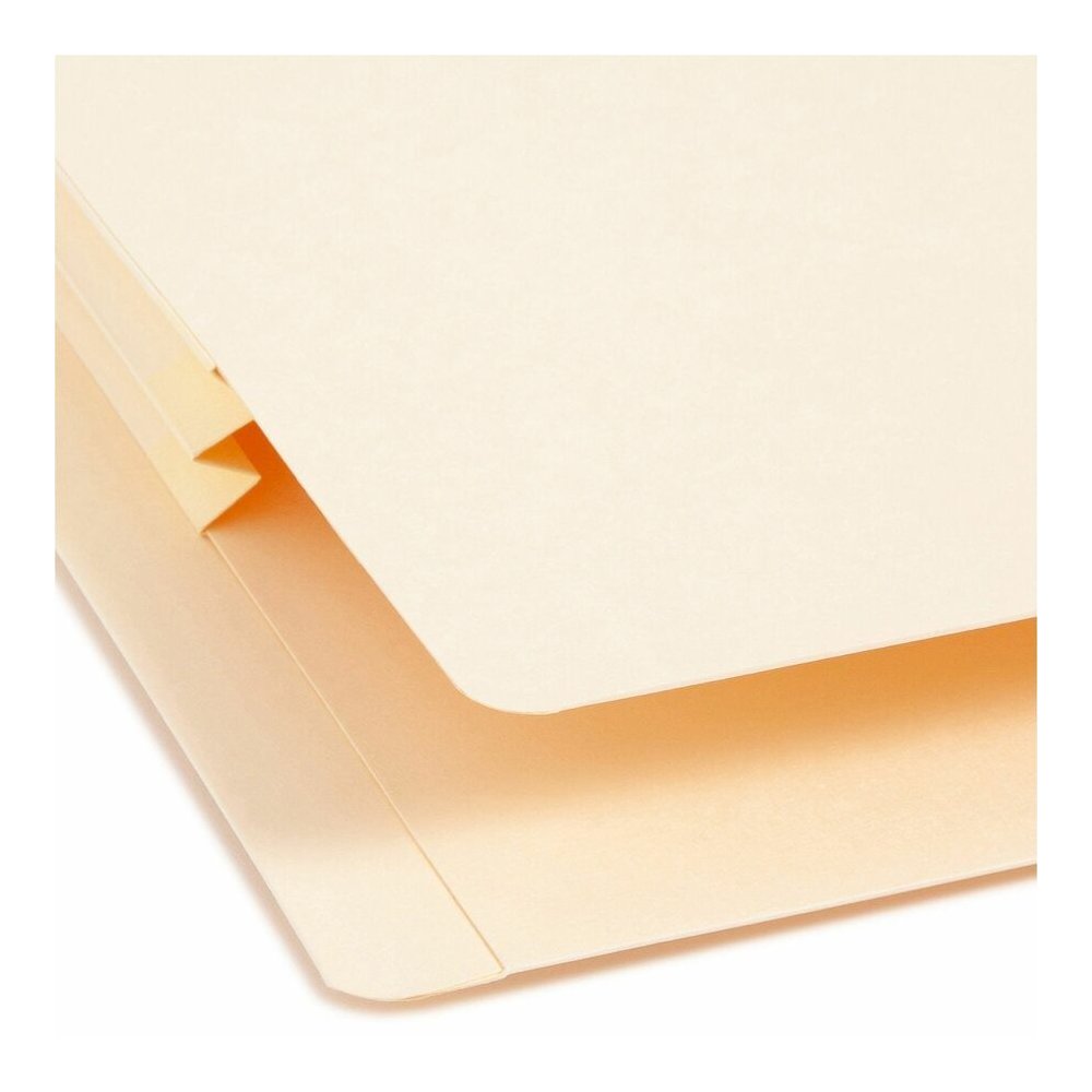 Smead Straight Tab Cut Letter Recycled File Pocket - 8 1/2" x 11" - 1 3/4" Expansion - 2 Plys - Manila - Embossed - 10% Recycled - 25 / Box. Picture 6