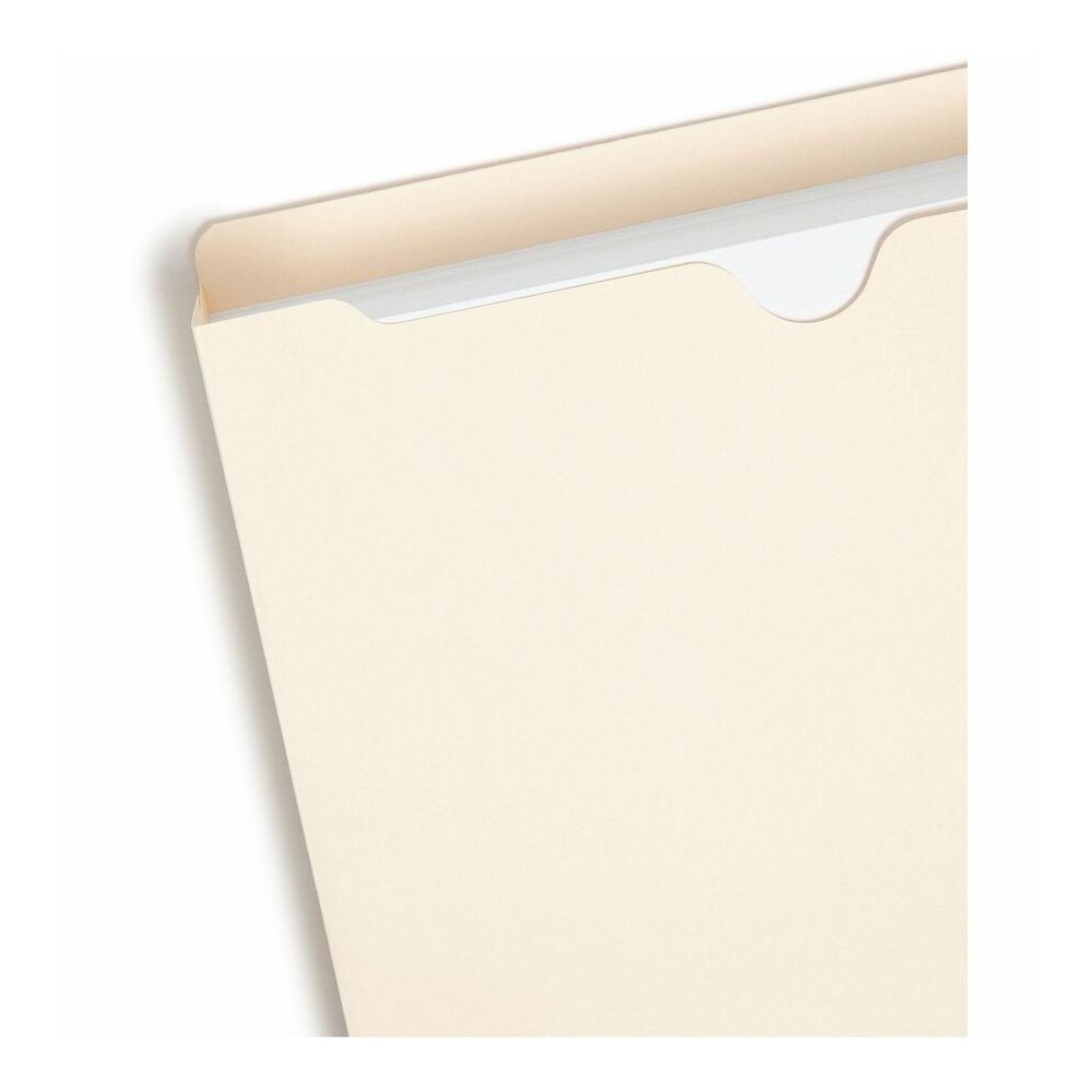 Smead Straight Tab Cut Letter Recycled File Jacket - 8 1/2" x 11" - 2" Expansion - 11 pt. - 2 Plys - Manila - Reinforced, Slip Resistant - 10% Recycled - 50 / Box. Picture 10
