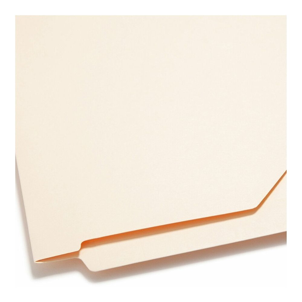 Smead Straight Tab Cut Letter Recycled File Jacket - 8 1/2" x 11" - 11 pt. - 2 Plys - Manila - 10% Recycled - 100 / Box. Picture 6