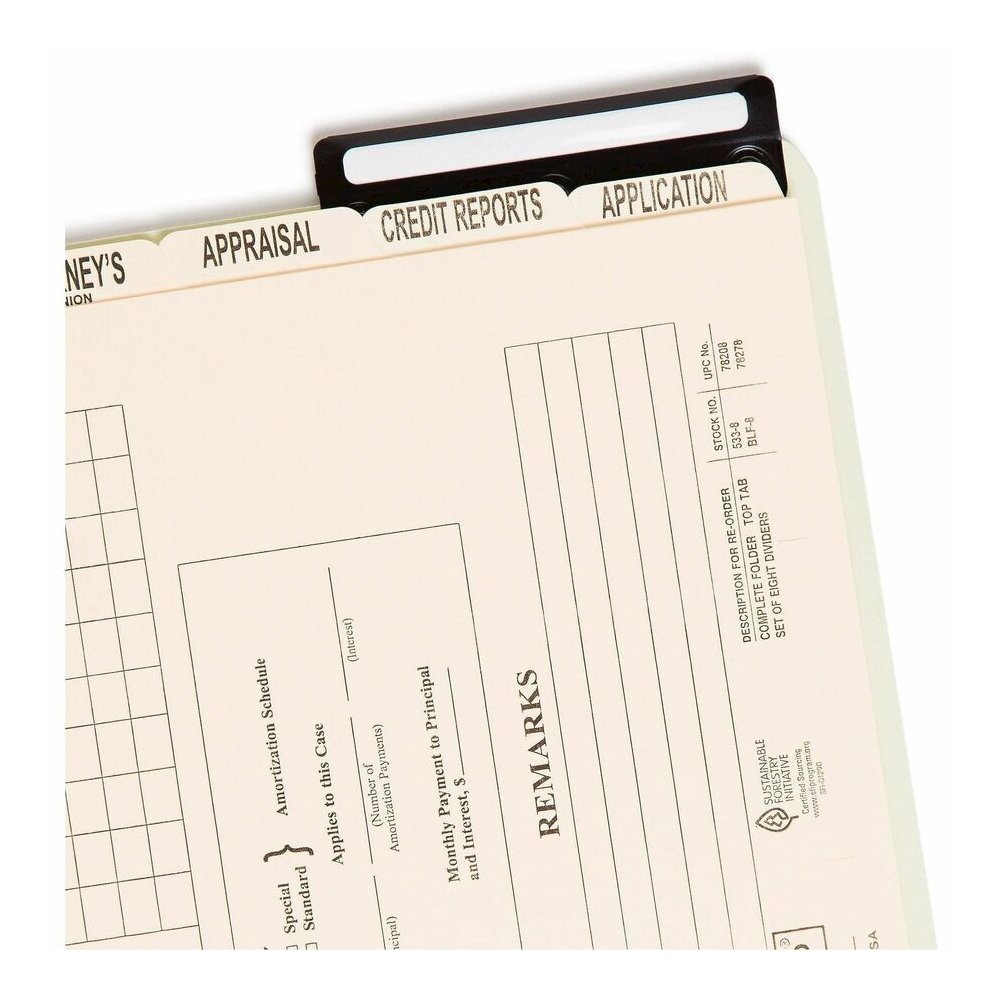 Smead 2/5 Tab Cut Legal Recycled Classification Folder - 8 1/2" x 14" - 1" Expansion - 1 x 2K Fastener - 2" for Folder - Top Tab Location - Right Tab Position - 8 Divider - 25 pt. - Pressboard - Gray,. Picture 7