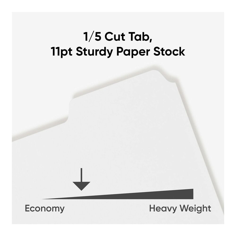 Smead Three-Ring Binder Index Dividers - 5 Tab(s)/Set - Letter - 8.50" Width x 11" Length - White Divider - 10% Recycled - Punched - 1 Box. Picture 9