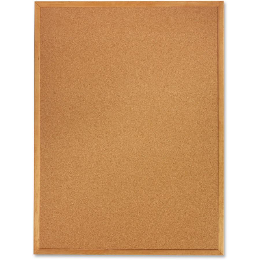 Quartet Classic Series Cork Bulletin Board - 48" Height x 72" Width - Brown Natural Cork Surface - Self-healing, Flexible, Durable - Oak Frame - 1 Each. Picture 4