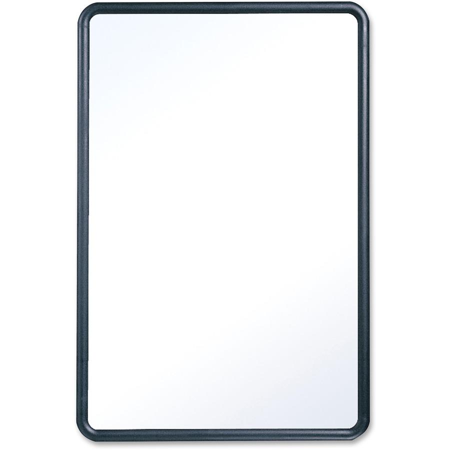 Quartet Contour Whiteboard - 36" (3 ft) Width x 24" (2 ft) Height - White Melamine Surface - Black Plastic Frame - Rectangle - Horizontal/Vertical - 1 Each. Picture 6