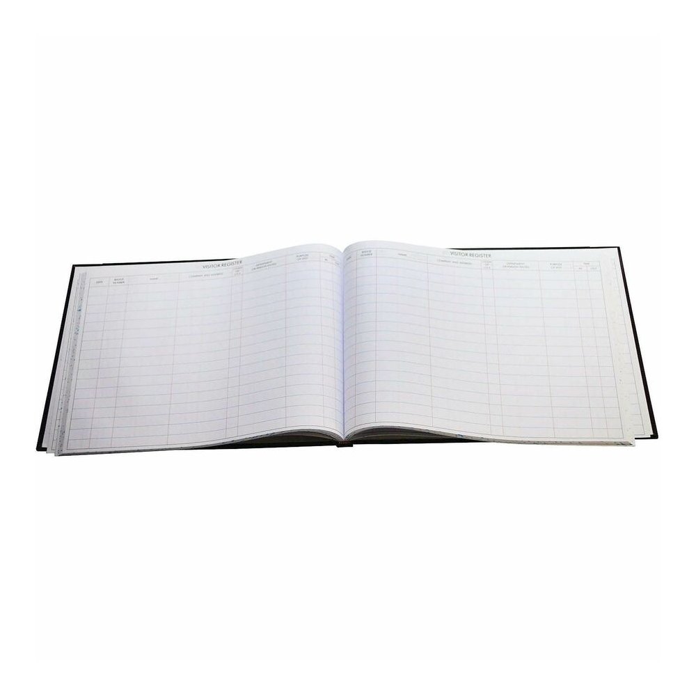 Wilson Jones Visitors Register Book - 104 Sheet(s) - Letter - 12.25" x 9.50" Sheet Size - 5 Columns per Sheet - Black, Red, Blue Print Color - Red, Black Cover - 1 Each. Picture 5