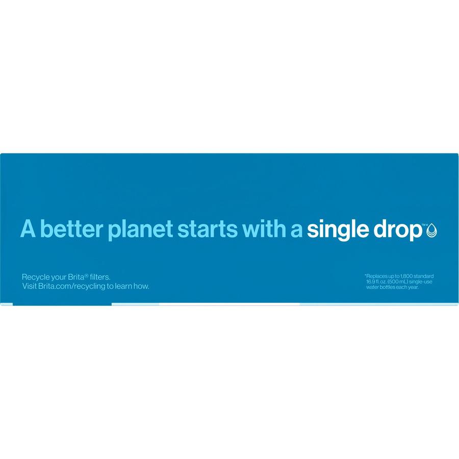 Brita Replacement Water Filter for Pitchers - Pitcher - 40 gal Filter Life (Water Capacity)2 Month Filter Life (Duration) - 3 / Pack - Blue, White. Picture 11