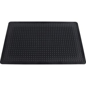Genuine Joe Flex Step Rubber Anti-Fatigue Mats - Warehouse - 60" Length x 36" Width - Rubber - Black - 1 Each. Picture 6