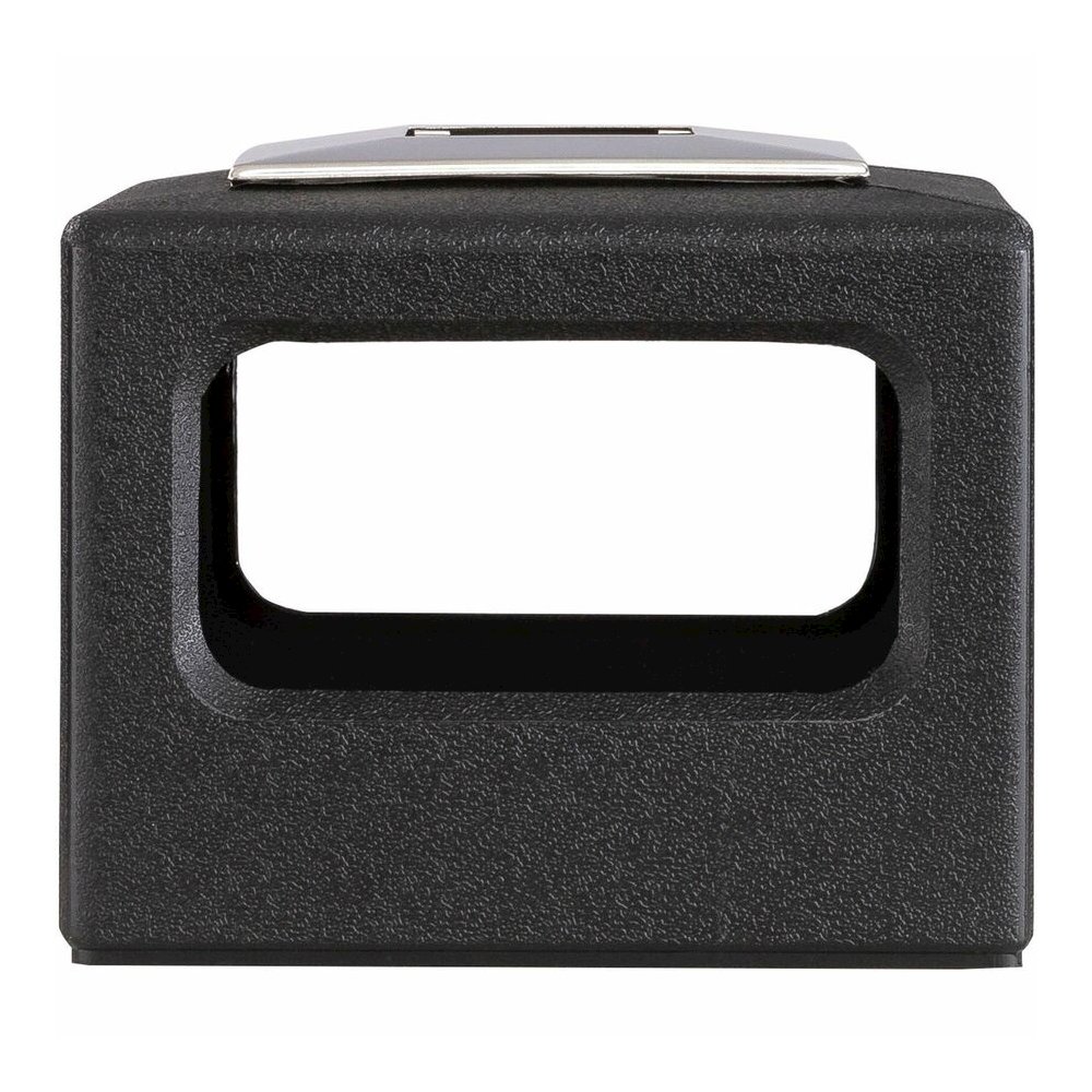 Safco Recessed Panels Waste Receptacle - 15 gal Capacity - 32.8" Height x 13.8" Width x 13.8" Depth - Polyethylene - Black - 1 Each. Picture 15