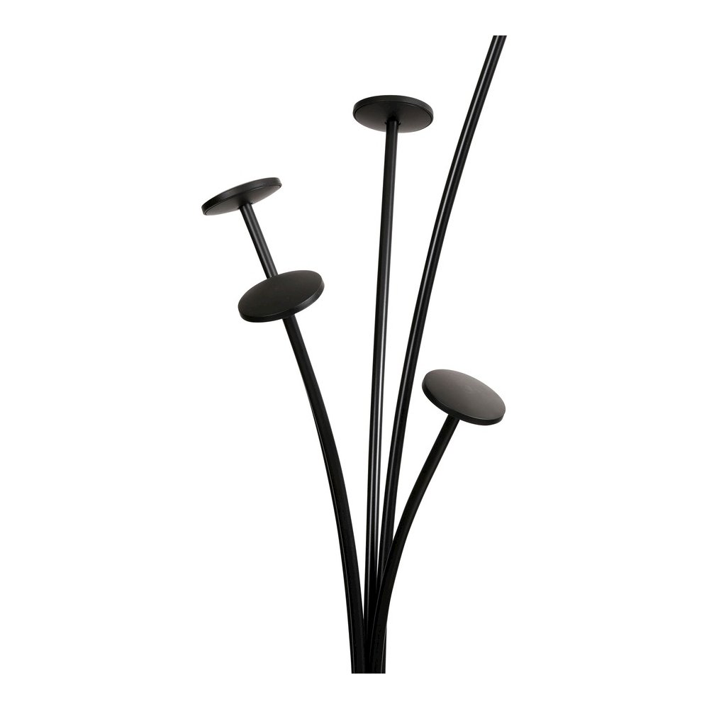 Alba Festival Coat Stand - 5 Pegs - 74" Height - for Garment - Black - 1 Each. Picture 8
