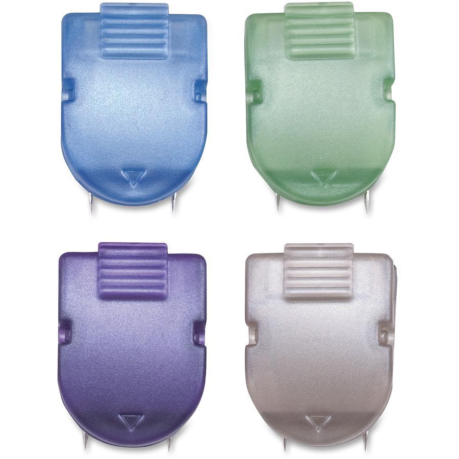 Advantus Color Panel Wall Clips - 40 Sheet Capacity - for Paper Clip - Repositionable - 20 / Box - Metallic. Picture 4