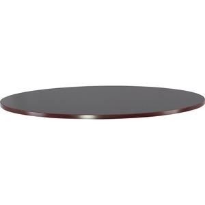Lorell Essentials Conference Tabletop - Laminated Round, Mahogany Top - 47.25" Table Top Width x 47.25" Table Top Depth x 1.25" Table Top Thickness - 1" Height - Conferencing - Assembly Required - Woo. Picture 5