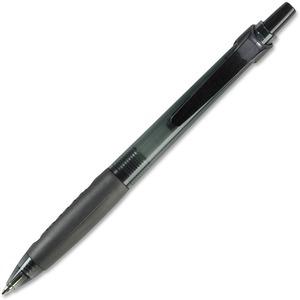 Integra 82952 Retractable Ballpoint Pens - Retractable - Black Ink - Black, Transparent Barrel - 1 Dozen. Picture 4