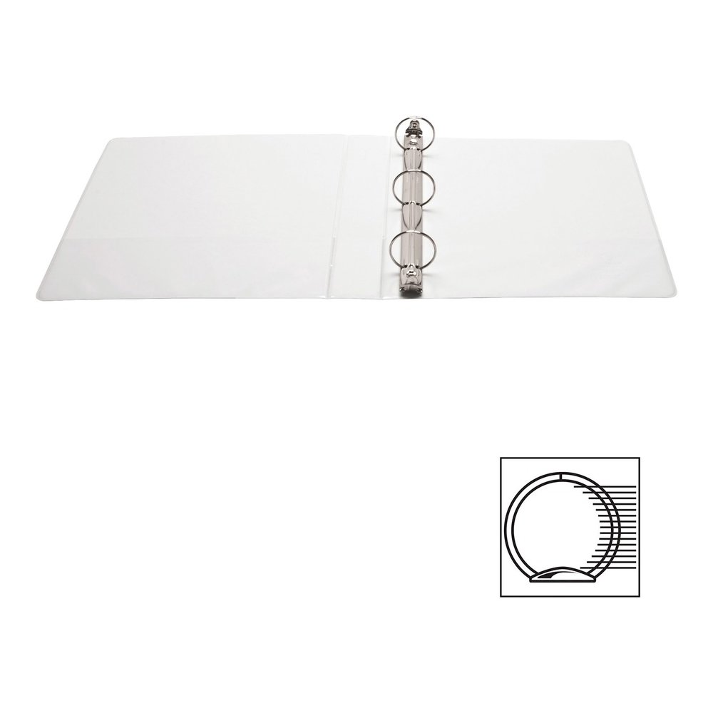 Business Source Round-ring View Binder - 1 1/2" Binder Capacity - Letter - 8 1/2" x 11" Sheet Size - 350 Sheet Capacity - Fastener: Round Ring - Pocket: 2, Internal - Polypropylene, Chipboard - White . Picture 13