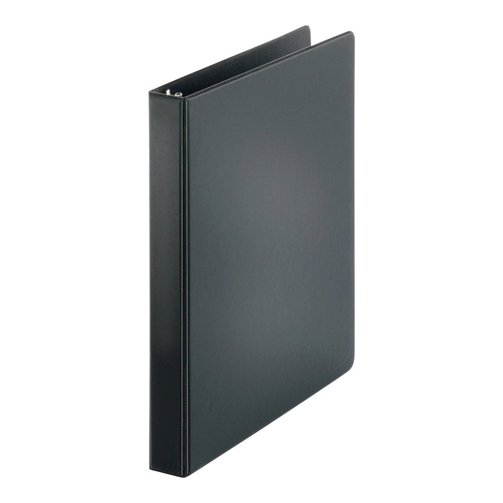 Business Source Basic Round-ring Binder - 1" Binder Capacity - Letter - 8 1/2" x 11" Sheet Size - 3 Ring - Fastener: Round Ring - Pocket: Inside Front & Back - Chipboard, Polypropylene - Black - 9.60 . Picture 7